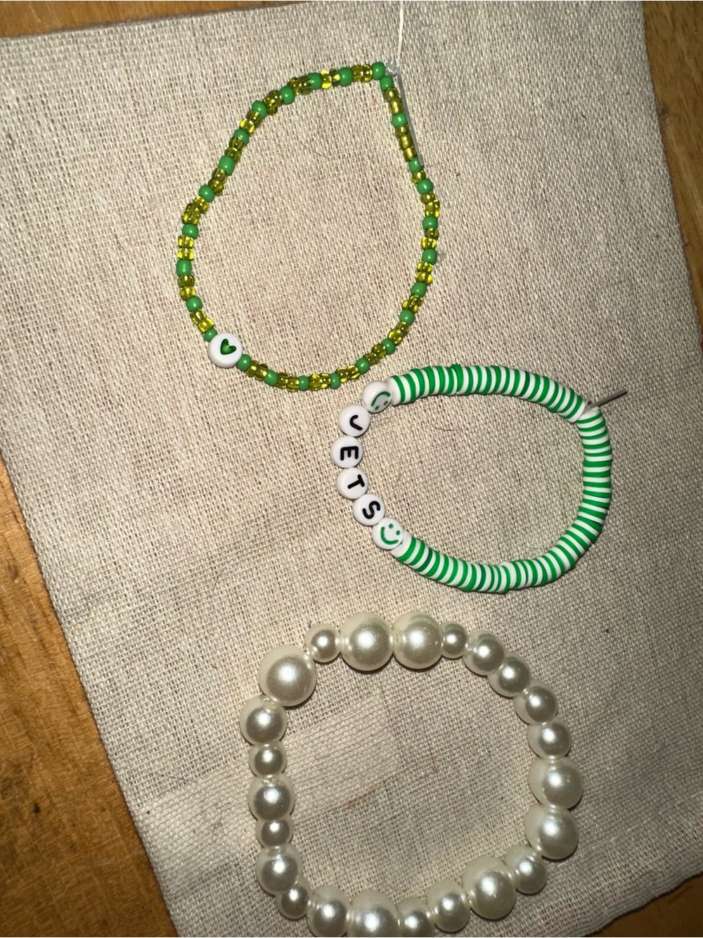 Green Beaded Bracelet Set